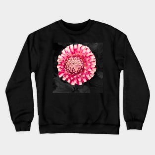 Pink and white dahlia designs Crewneck Sweatshirt